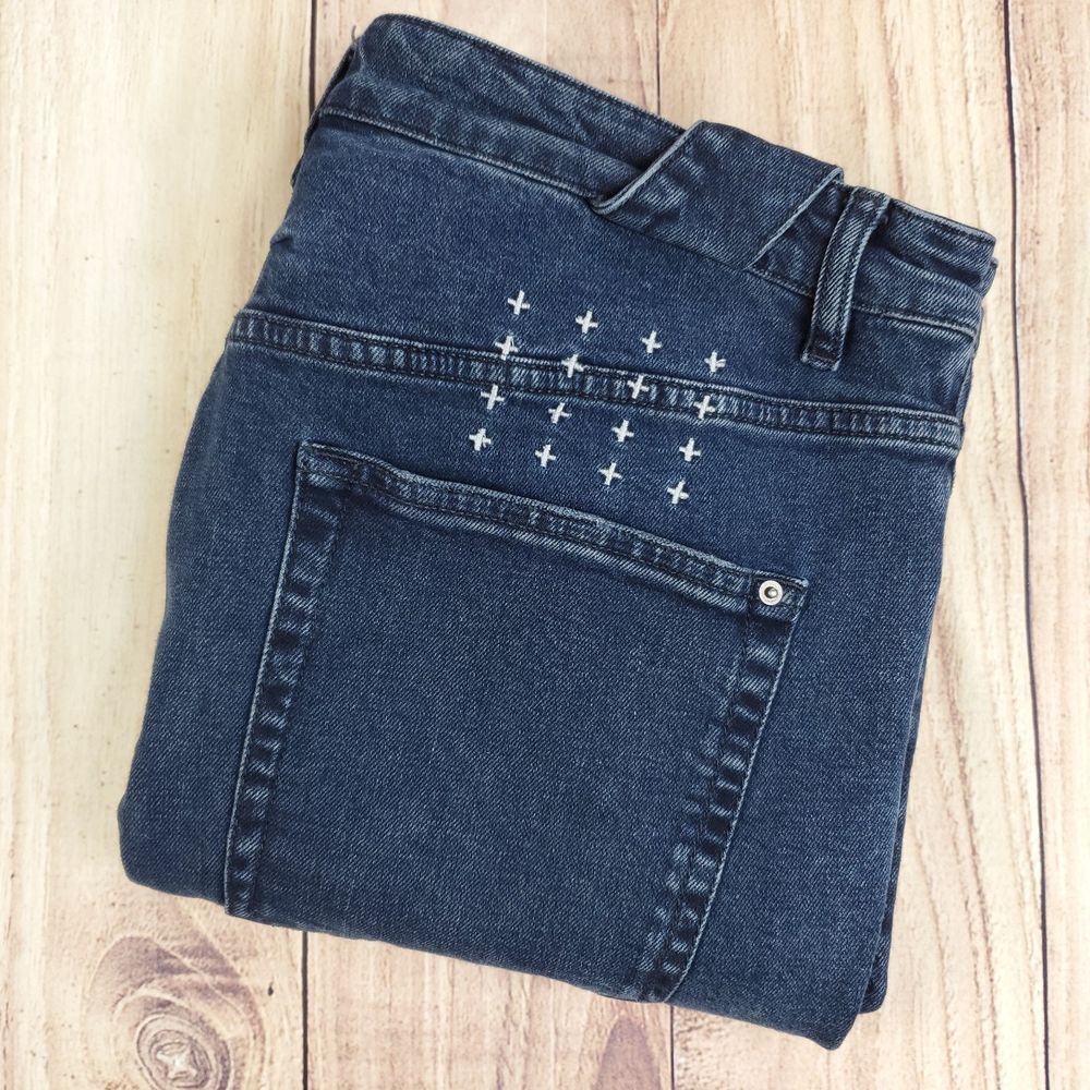 Ksubi Jeans Mens 38x32‎ Chitch Downtown Blue Button Fly Tappred Stretch
